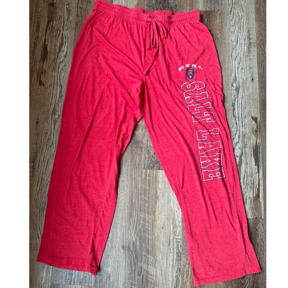 Real Salt Lake City Soccer Club Men's Large Red Pajama Pants - Picture 1 of 4